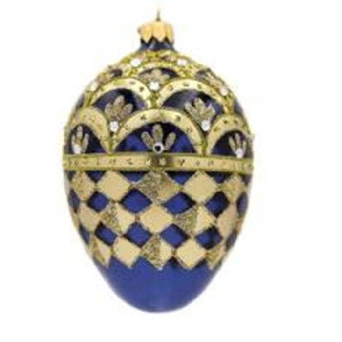 Pendentif Oeuf Russe Email Rouge Croix Blanche Style Fabergé
