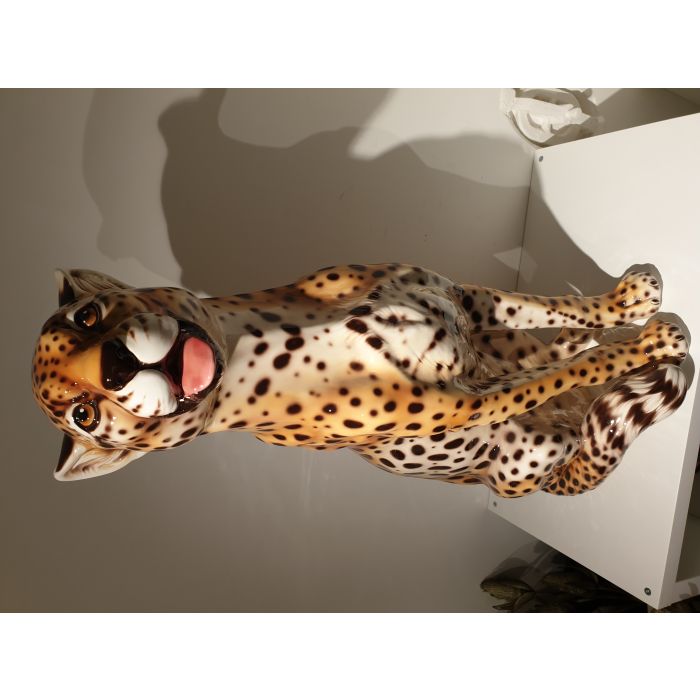 Gepard sitzend 88-90 cm natural Look mit Zunge