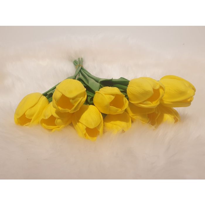 36cm, Kunstblume gelb real echt/Stück, touch wie Tulpen