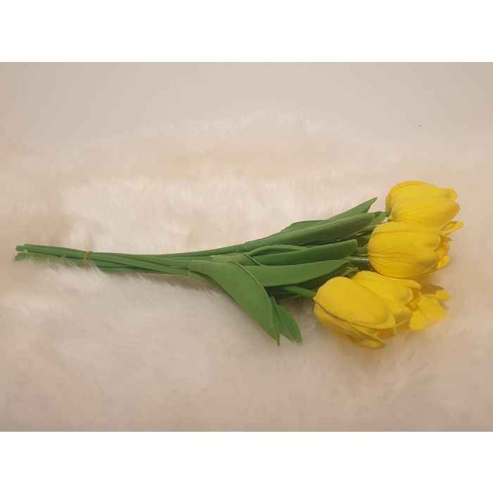 Tulpen gelb Kunstblume 36cm, echt/Stück, touch wie real