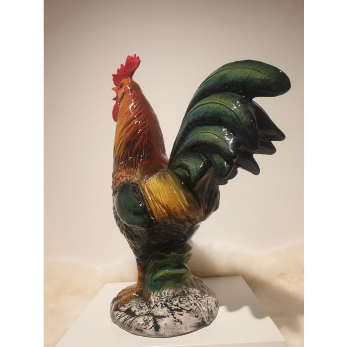 Figurine Coq En Céramique – Style URSS, Inspiré Gzhel, Vintage