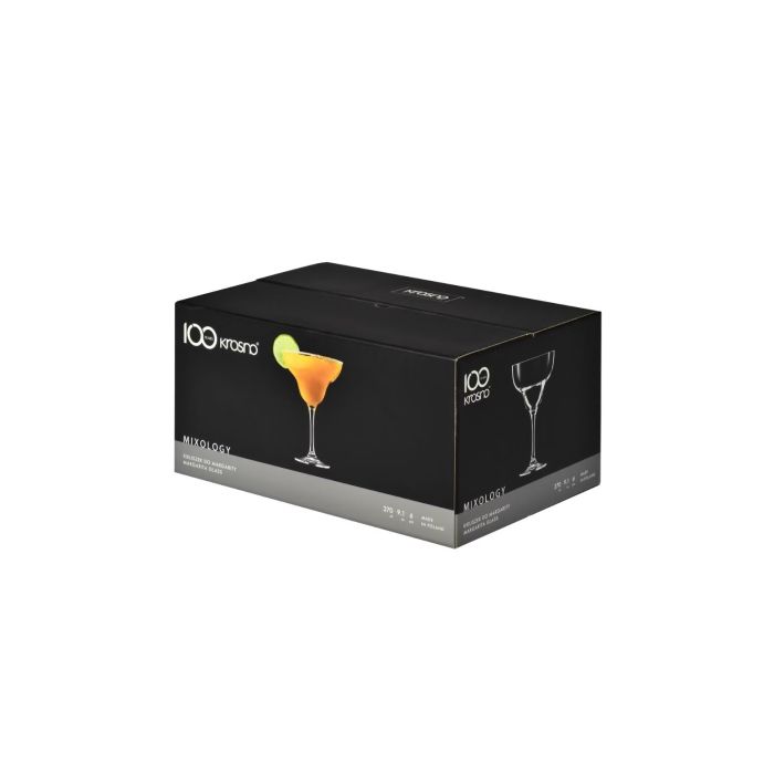 KROSNO Margarita Cocktail Glasses | Set of 6 | 270 ml | Mixology Collection | Perfect for Home, Restaurants and Parties | Dishwasher Safe