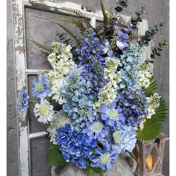 Flieder Kunstblume hell blau wie echt 65cm