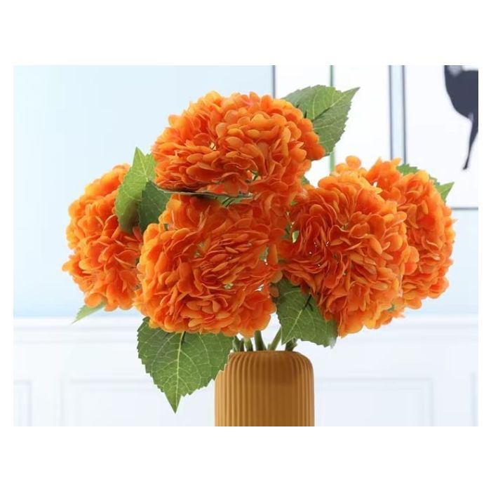 Hortensie Kunstblume orange wie echt 53cm main product photo