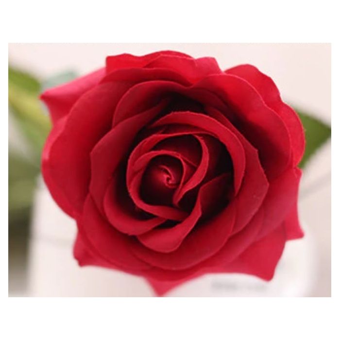 Roses wine red artificial flower 42-44cm like real, real touch, premium (silk/silicone)