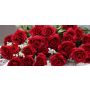 Roses wine red artificial flower 42-44cm like real, real touch, premium (silk/silicone)