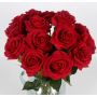 Roses wine red artificial flower 42-44cm like real, real touch, premium (silk/silicone)