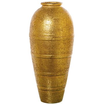Keramikvase, 34x80cm, gold