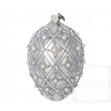 Glas Osterei Fabergé-Ei Stil 13x8cm