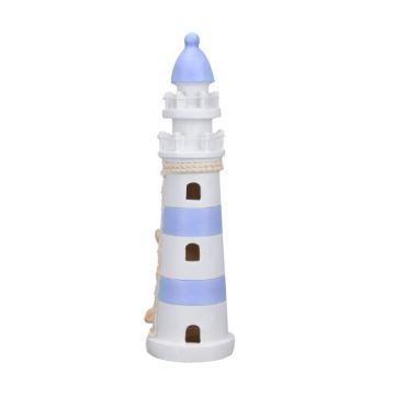 Marine Dekoration blau Leuchtturm 28cm