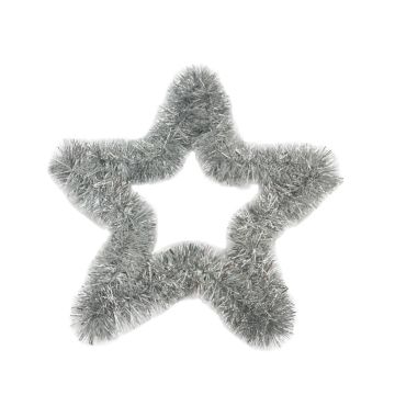 Weihnachtsdekoration zum Aufhängen Stern ca.39cm silber
