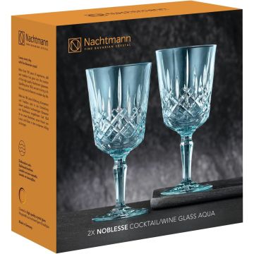 Nachtmann Noblesse Coctail/Wein/Wasser Set x2 Gläser 355ml Aqua blau