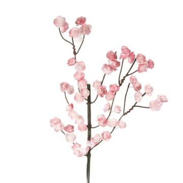 Roses, artificial flower, rose branch, pink, 80 cm