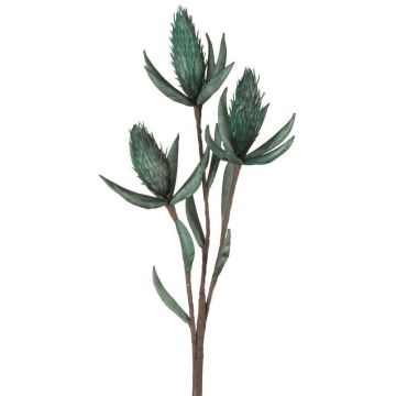 Dekoblume, türkis-grün, 82 cm, Stiel und Blüte biegbar