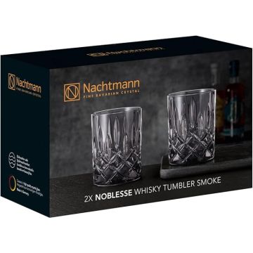 Nachtmann Noblesse Whisky Tumbler Set x2 Gläser 295ml Smoke