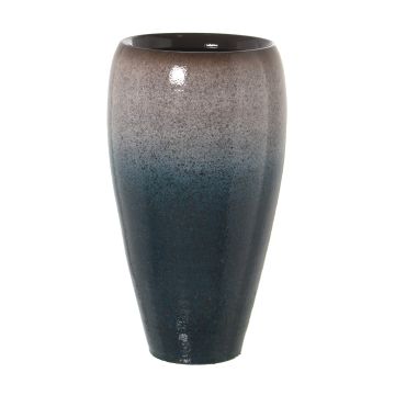 Keramikvase, 34x60cm, blau-grau-braun