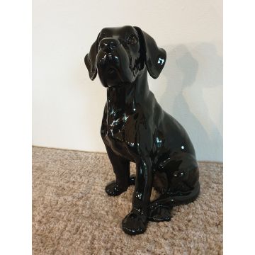 Deutsche Dogge sitzend 41 cm schwarz