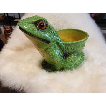 Flower pot frog, ceramic 25 cm