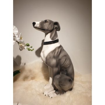 Greyhound porcelain figurine 60 cm