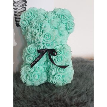Rose beard approx. 25 cm mint green with bow