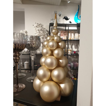 Christmas tree made of 25xglass balls, 49cm, champagne color, Christmas decoration