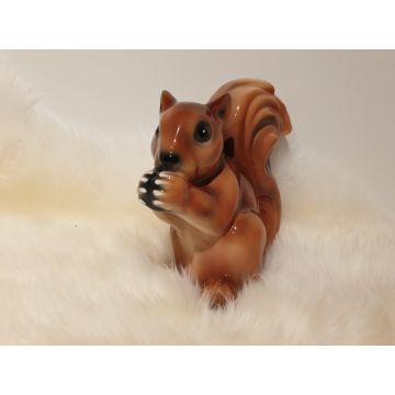 Écureuil rouge figurine en porcelaine 19cm