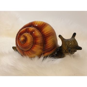 Snail porcelain figurine 15x9cm