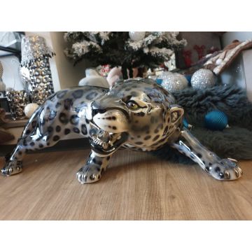 Snow Jaguar 90cm mother-of-pearl, silver-plated