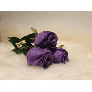 Roses violettes Fleur artificielle 42-43 cm (silicone)