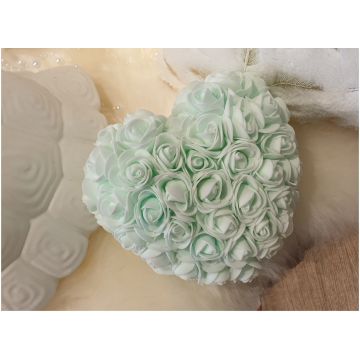 Rose heart 14-15 cm, artificial roses Color as desired