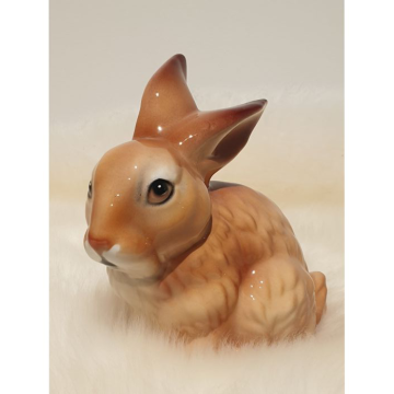 Rabbit, porcelain figurine red 17 cm