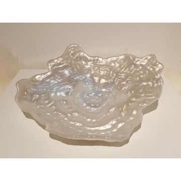 Glasschale 22x17cm, mit Permut, Tischdekoration