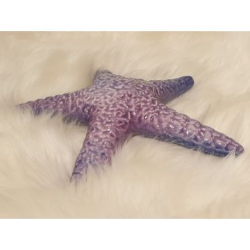 Porcelain starfish figurine purple 20cm