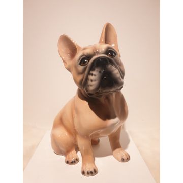 Französische Bulldogge Figur Mittelgroß sitzend – einfarbig –