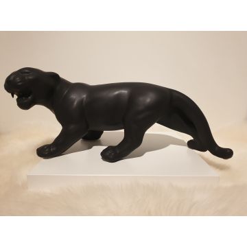 Panther schwarz matt lauernd 43x16cm