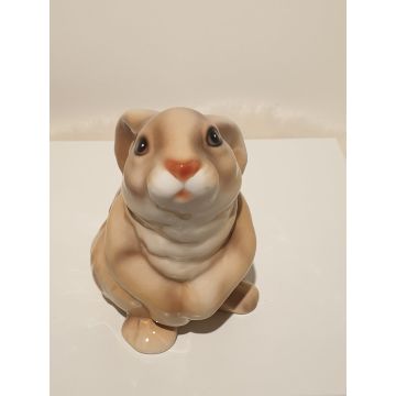 Rabbit, porcelain figurine red-beige 15 cm, from "Alice in Wonderland"