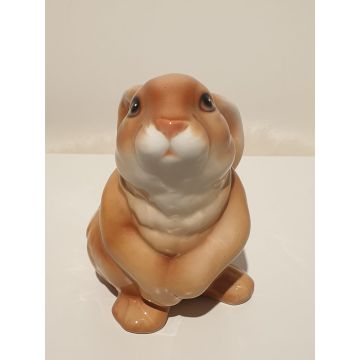 Rabbit, porcelain figurine red 15 cm, from "Alice in Wonderland"
