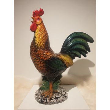Rooster porcelain figure 47x35cm