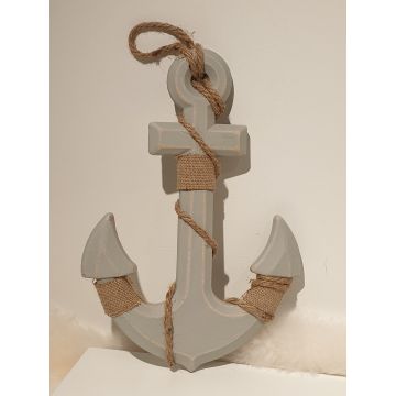 Marine Dekoration Anker grau 33x23cm