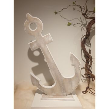 Marine decoration anchor XXL 56x36cm standing