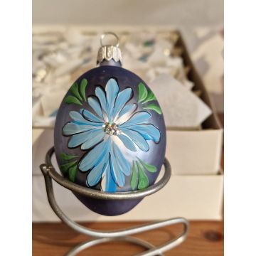Easter egg to hang up 8x5cm handmade glass egg