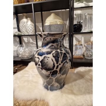 Ceramic vase/ umbrella stand 51cm - fog panther look, mother-of-pearl coated