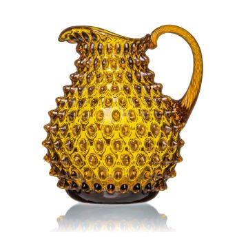 Crystal jug / water jug 2600ml amber Kvetna 1794 Polka Dot
