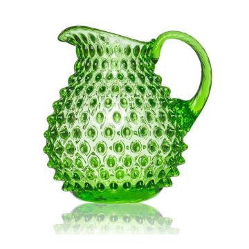Cristal pichet / pichet d'eau 2600ml light green Kvetna 1794 Polka Dot