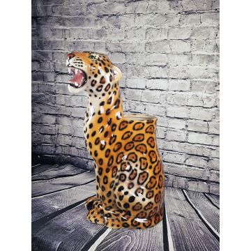 Jaguar Vase/Regenschirmständer sitzend ca 85 cm