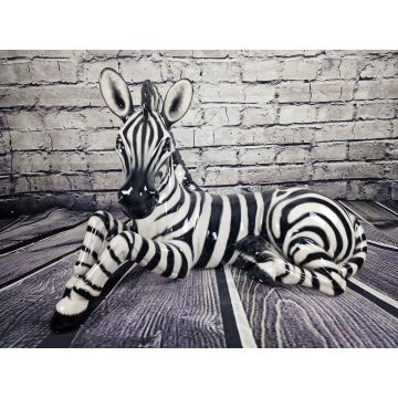 Zebra liegend 67x40x47cm natural Look