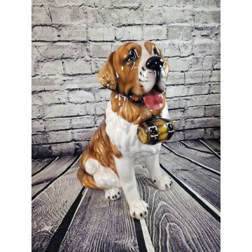 Barry dog - St. Bernard dog porcelain figurine 58x63cm