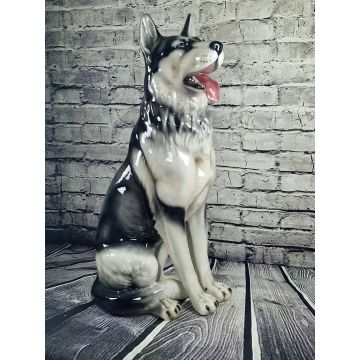 Siberian husky Porzellanfigur 100cm