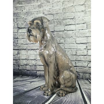 Riesenschnauzer pfeffer-salz Porzellanfigur 85cm
