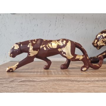 Dekoration Panther bordeaux 26x5x8cm